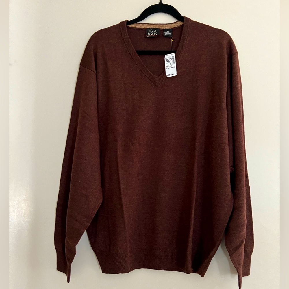 Brown V Neck Sweater